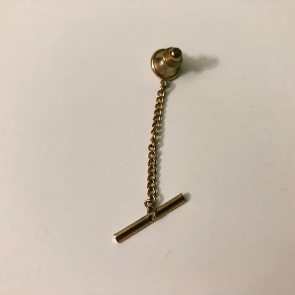 Vintage Assorted Lot of 6 Tie Pins with  Chain - Picture 16 of 16